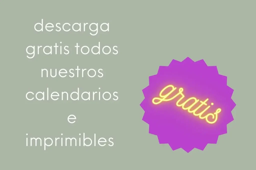 Descarga gratis calendarios e imprimibles en PDF